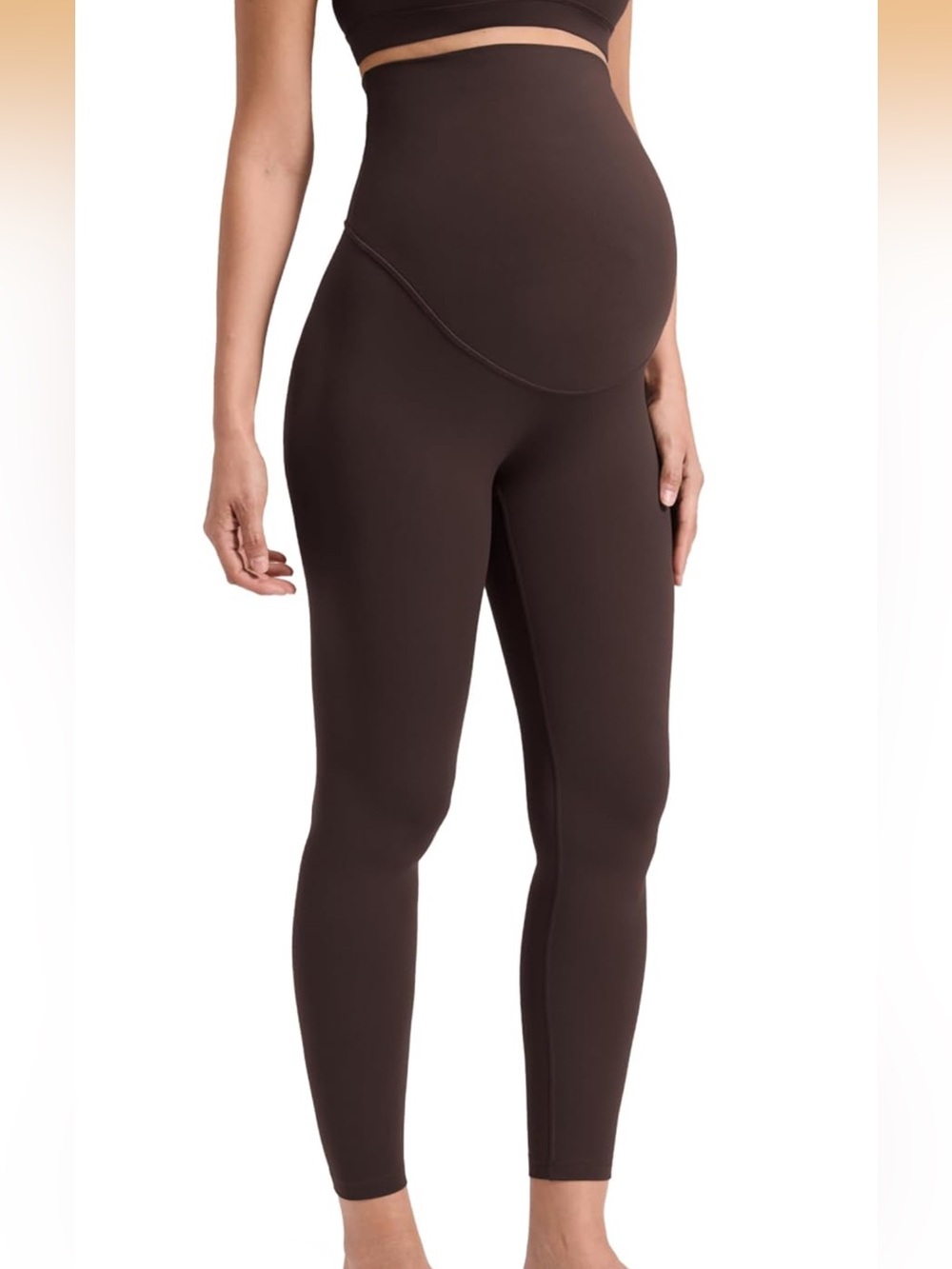 CRZ YOGA Small Brown Womens Butterluxe Maternity Leggings